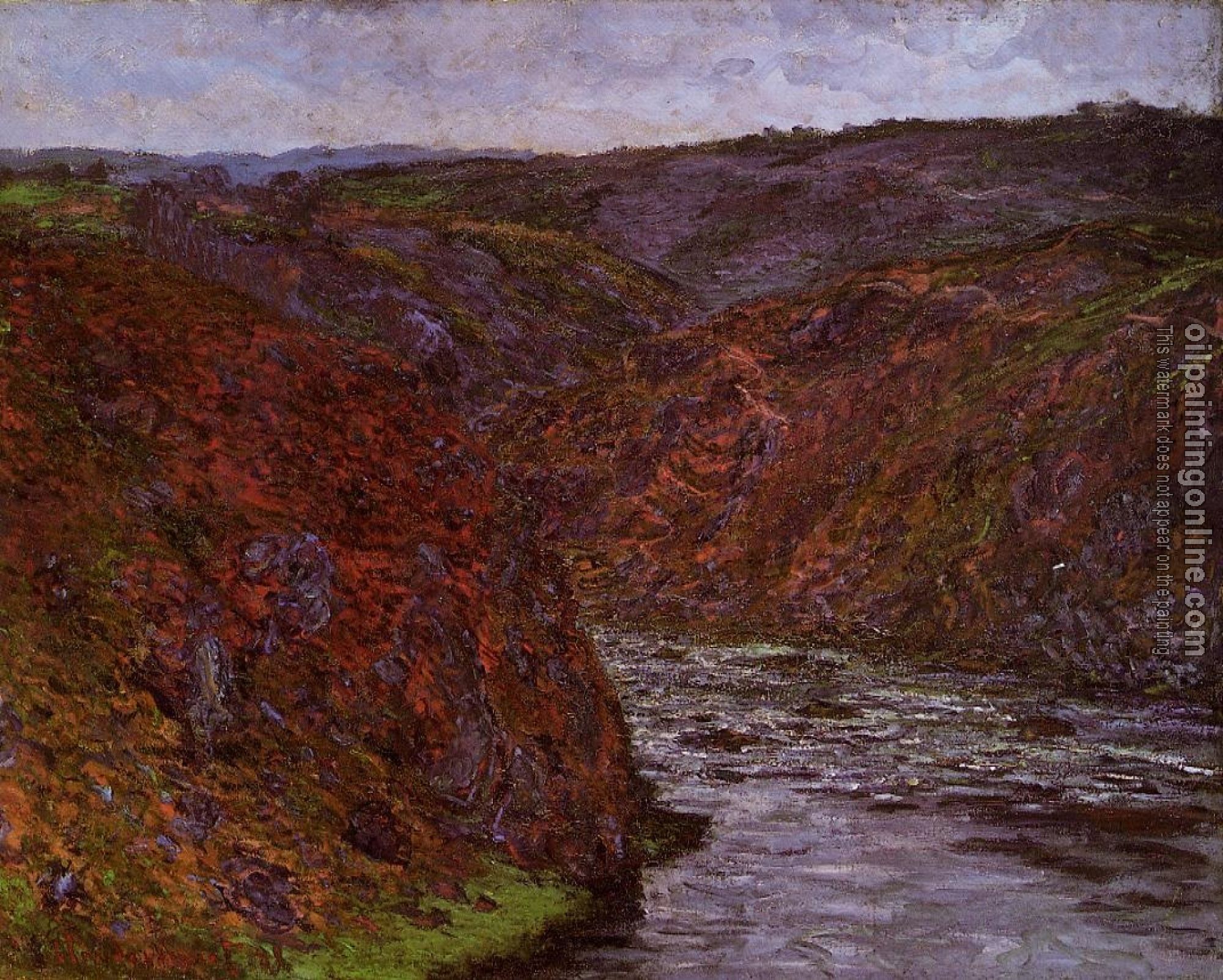 Monet, Claude Oscar - Valley of the Creuse, Grey Sky